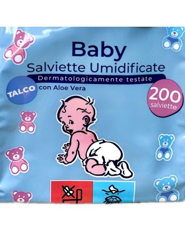 soffice salviettine imbevute - 200 pezzi - apertura pop-up - talco: tuttocasashop.it: igiene e cura della persona