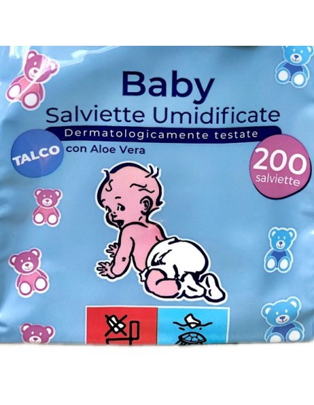 soffice salviettine imbevute - 200 pezzi - apertura pop-up - talco: tuttocasashop.it: igiene e cura della persona