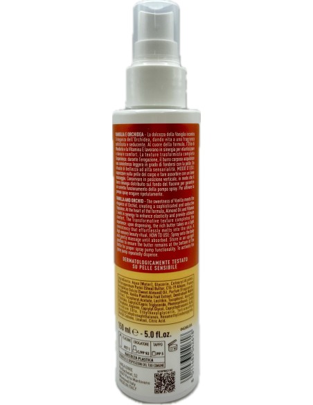 giardino dei sensi burro corpo spray - 150ml - vaniglia e orchidea: tuttocasashop.it: igiene e cura della persona