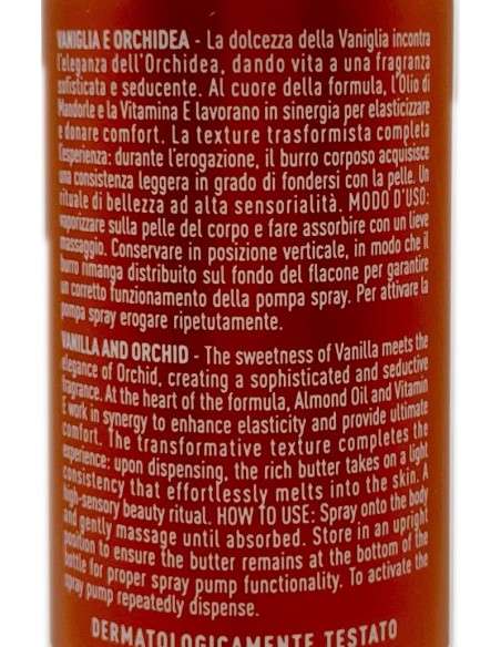 giardino dei sensi burro corpo spray - 150ml - vaniglia e orchidea: tuttocasashop.it: igiene e cura della persona