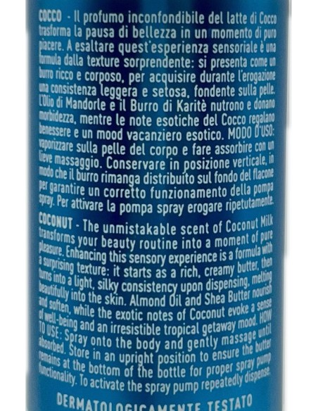 giardino dei sensi burro corpo spray - 150ml - cocco: tuttocasashop.it: igiene e cura della persona