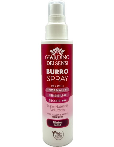 giardino dei sensi burro corpo spray - 150ml - ninfea rosa: tuttocasashop.it: igiene e cura della persona