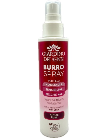 giardino dei sensi burro corpo spray - 150ml - ninfea rosa: tuttocasashop.it: igiene e cura della persona
