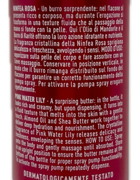 giardino dei sensi burro corpo spray - 150ml - ninfea rosa: tuttocasashop.it: igiene e cura della persona