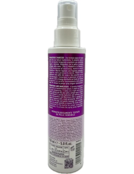 giardino dei sensi burro corpo spray - 150ml - osmanthus e narciso: tuttocasashop.it: igiene e cura della persona