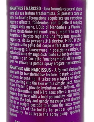 giardino dei sensi burro corpo spray - 150ml - osmanthus e narciso: tuttocasashop.it: igiene e cura della persona