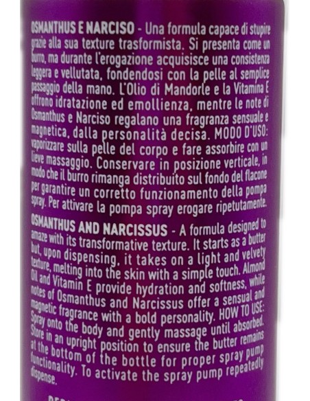 giardino dei sensi burro corpo spray - 150ml - osmanthus e narciso: tuttocasashop.it: igiene e cura della persona