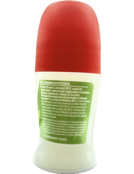byly deodorante roll-on 50ml - 48h - fresh nature - te' verde: tuttocasashop.it: igiene e cura della persona