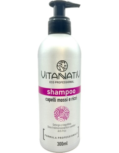 vitanativ professional shampoo 300ml - per capelli mossi e ricci: tuttocasashop.it: igiene e cura della persona
