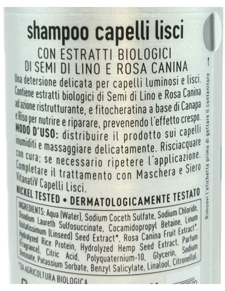 vitanativ professional shampoo 300ml - per capelli lisci: tuttocasashop.it: igiene e cura della persona