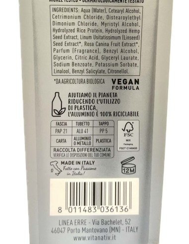vitanativ professional maschera 150ml - per capelli lisci - lisciante: tuttocasashop.it: igiene e cura della persona