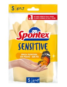 spontex guanti in gomma multiuso - effetto seta - taglia s piccola 6.5: tuttocasashop.it: pulizia e cura della casa