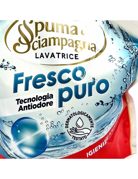 spuma di sciampagna deterivo lavatrice liquido 20 lavaggi 1 litro - fresco: tuttocasashop.it: prodotti per bucato e tessuti