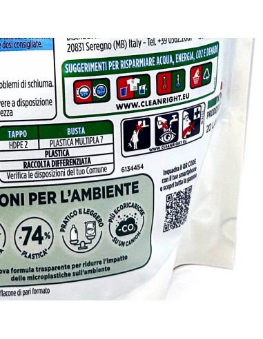 spuma di sciampagna deterivo lavatrice liquido 20 lavaggi 1 litro - fresco: tuttocasashop.it: prodotti per bucato e tessuti