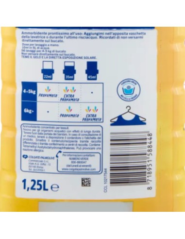 fabuloso ammorbidente per bucato - 56 lavaggi 1250ml - mandarino: tuttocasashop.it: prodotti per bucato e tessuti