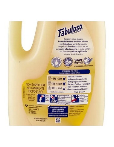 fabuloso ammorbidente 1500ml - 21 lavaggi - vaniglia: tuttocasashop.it: prodotti per bucato e tessuti