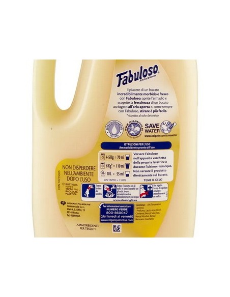 fabuloso ammorbidente 1500ml - 21 lavaggi - vaniglia: tuttocasashop.it: prodotti per bucato e tessuti