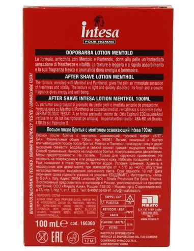 intesa pour homme after shave lozione dopobarba 100ml - rinfrescante: tuttocasashop.it: igiene e cura della persona
