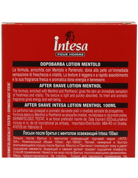 intesa pour homme after shave lozione dopobarba 100ml - rinfrescante: tuttocasashop.it: igiene e cura della persona