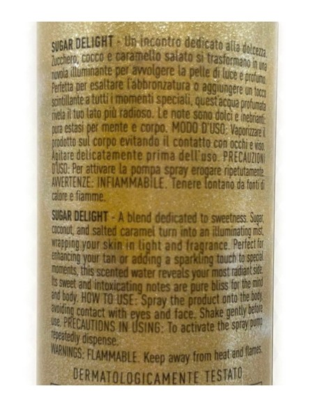 giardino dei sensi acqua corpo profumata illuminante 150ml - sugar delight: tuttocasashop.it: igiene e cura della persona