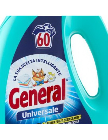 general detersivo lavatrice liquido 60 lavaggi 2400ml - universale: tuttocasashop.it: prodotti per bucato e tessuti