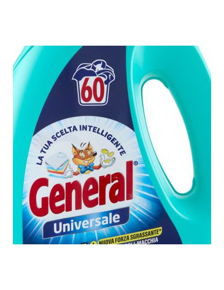 general detersivo lavatrice liquido 60 lavaggi 2400ml - universale: tuttocasashop.it: prodotti per bucato e tessuti