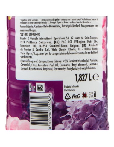 lenor ammorbidente concentrato 87 lavaggi 1827ml - ametista: tuttocasashop.it: prodotti per bucato e tessuti