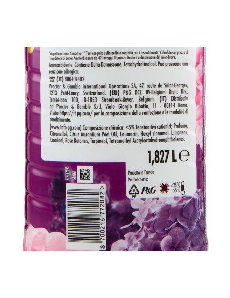 lenor ammorbidente concentrato 87 lavaggi 1827ml - ametista: tuttocasashop.it: prodotti per bucato e tessuti