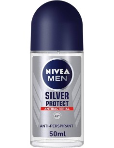 nivea deodorante roll-on 50ml - for men - 48h antibatterico - silver protect: tuttocasashop.it: igiene e cura della persona