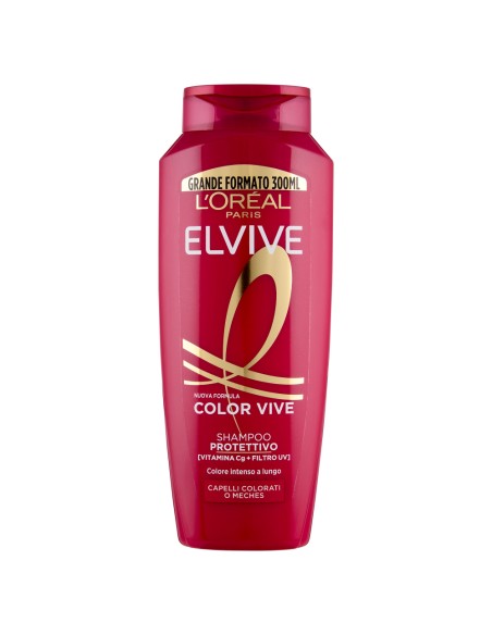 elvive l'oreal shampoo 300ml - color vive - per capelli colorati o meches: tuttocasashop.it: igiene e cura della persona