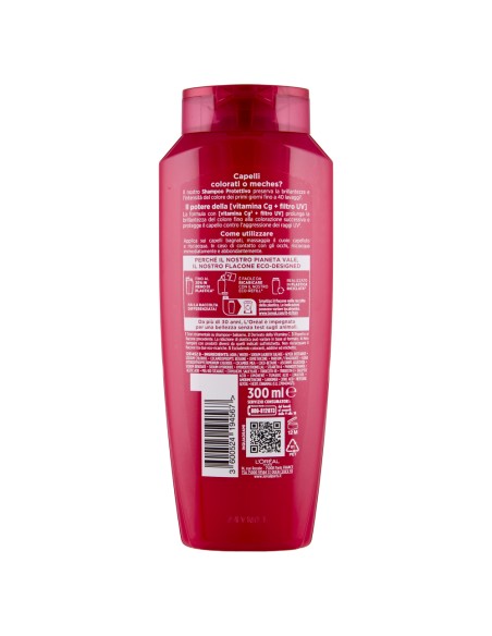 elvive l'oreal shampoo 300ml - color vive - per capelli colorati o meches: tuttocasashop.it: igiene e cura della persona