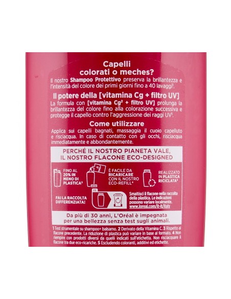 elvive l'oreal shampoo 300ml - color vive - per capelli colorati o meches: tuttocasashop.it: igiene e cura della persona