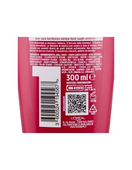 elvive l'oreal shampoo 300ml - color vive - per capelli colorati o meches: tuttocasashop.it: igiene e cura della persona