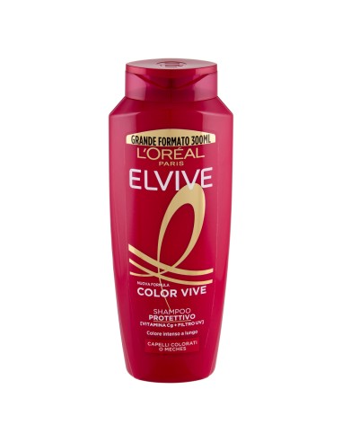 elvive l'oreal shampoo 300ml - color vive - per capelli colorati o meches: tuttocasashop.it: igiene e cura della persona