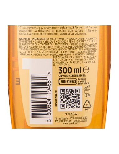 elvive l'oreal shampoo 300ml - liss intense - lisciante per capelli secchi: tuttocasashop.it: igiene e cura della persona