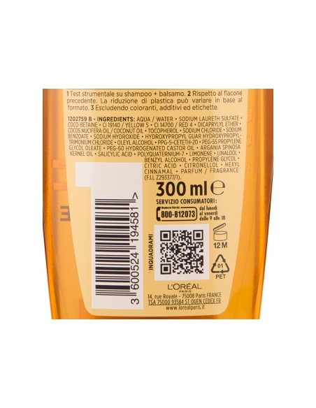 elvive l'oreal shampoo 300ml - liss intense - lisciante per capelli secchi: tuttocasashop.it: igiene e cura della persona