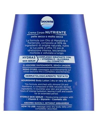 leocrema body crema fluida corpo 400ml - nutriente: tuttocasashop.it: igiene e cura della persona