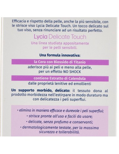 lycia 20 strisce depilatorie viso + 4 salviettine per pelli sensibili: tuttocasashop.it: igiene e cura della persona