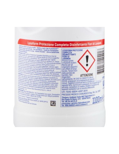 lysoform casa detergente disinfettante - 1100ml - fiori di lavanda: tuttocasashop.it: pulizia e cura della casa