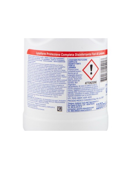 lysoform casa detergente disinfettante - 1100ml - fiori di lavanda: tuttocasashop.it: pulizia e cura della casa