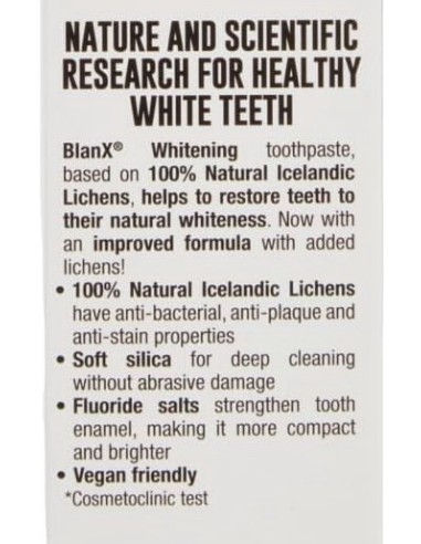 blanx dentifricio - 75ml - sbiancante - licheni islandici: tuttocasashop.it: igiene e cura della persona