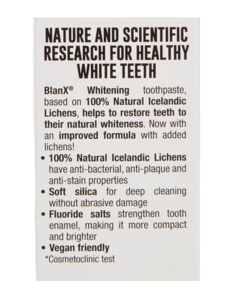 blanx dentifricio - 75ml - sbiancante - licheni islandici: tuttocasashop.it: igiene e cura della persona