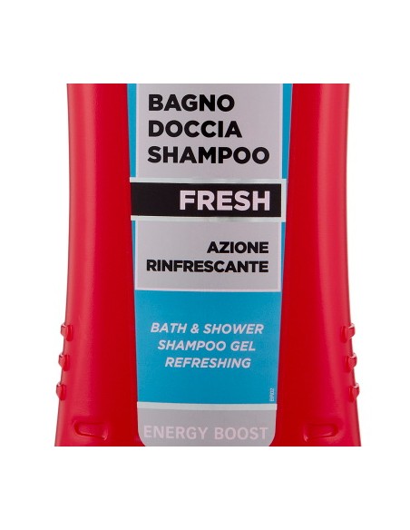 intesa pour homme bagno doccia shampoo - 500ml - fresh - energy boost: tuttocasashop.it: igiene e cura della persona