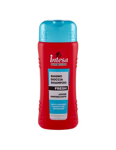 intesa pour homme bagno doccia shampoo - 500ml - fresh - energy boost: tuttocasashop.it: igiene e cura della persona