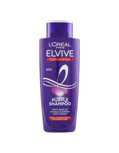 elvive purple shampoo - 200ml - antigiallo - anti-giallo: tuttocasashop.it: igiene e cura della persona