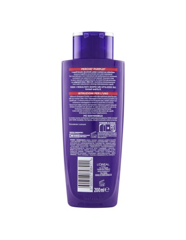 elvive purple shampoo - 200ml - antigiallo - anti-giallo: tuttocasashop.it: igiene e cura della persona