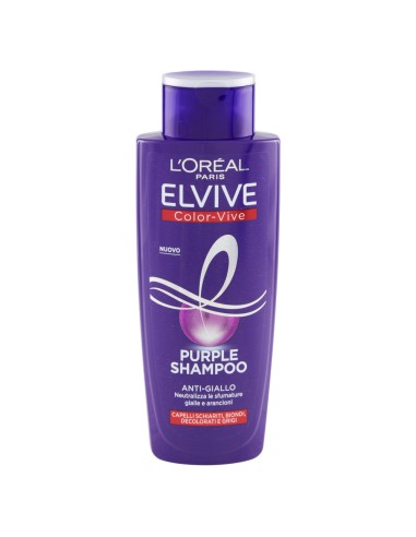 elvive purple shampoo - 200ml - antigiallo - anti-giallo: tuttocasashop.it: igiene e cura della persona