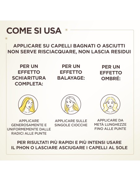 ultra dolce elisir illuminante - 120ml - siero schiarente per capelli biondi: tuttocasashop.it: igiene e cura della persona