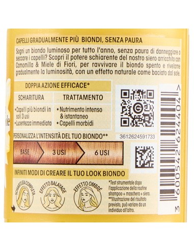 ultra dolce elisir illuminante - 120ml - siero schiarente per capelli biondi: tuttocasashop.it: igiene e cura della persona