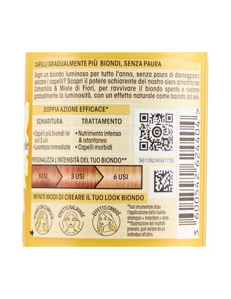 ultra dolce elisir illuminante - 120ml - siero schiarente per capelli biondi: tuttocasashop.it: igiene e cura della persona